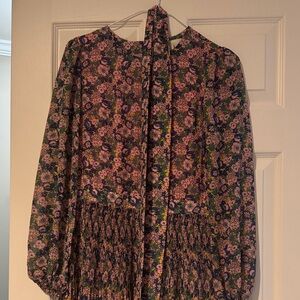 Boden Purple Floral Mini Dress